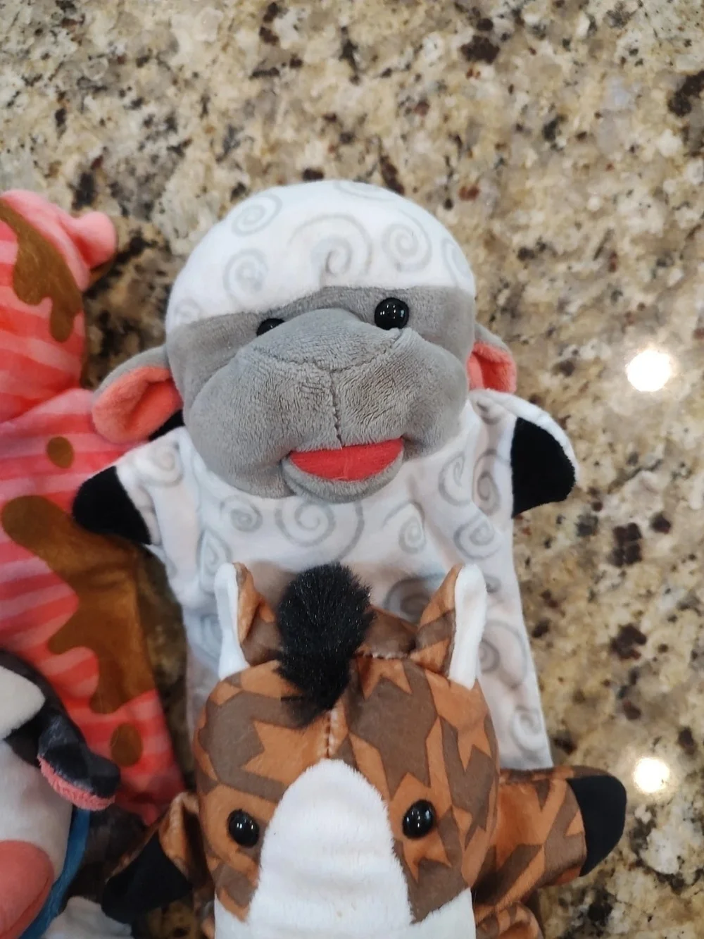 Melissa And Doug Farm Animal Hand Puppets Pig Cow Horse Sheep Education Lot Of 4